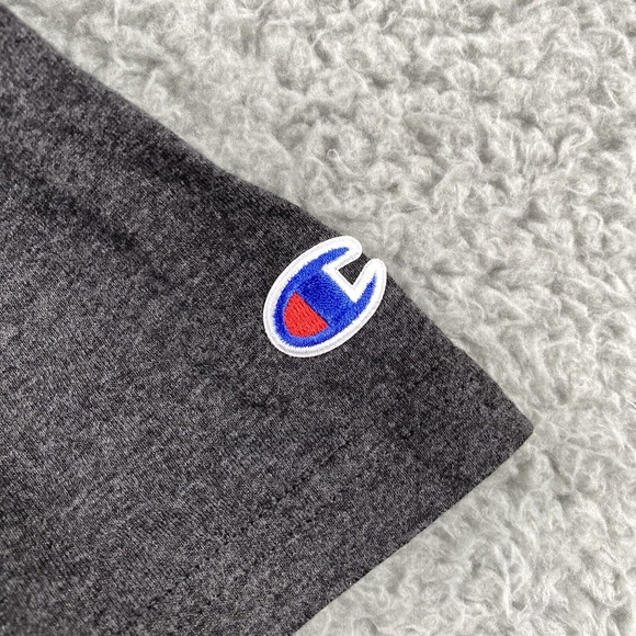 NWT Champion Mens Bruns Boston Hockey Gray Crew Neck T-Shirt Gray Yellow Medium - Picture 4 of 9